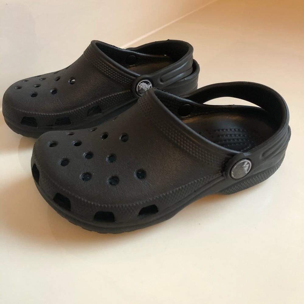 Kids Crocs black shoe